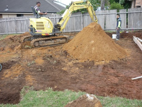 Excavation in Preparation for the Slab